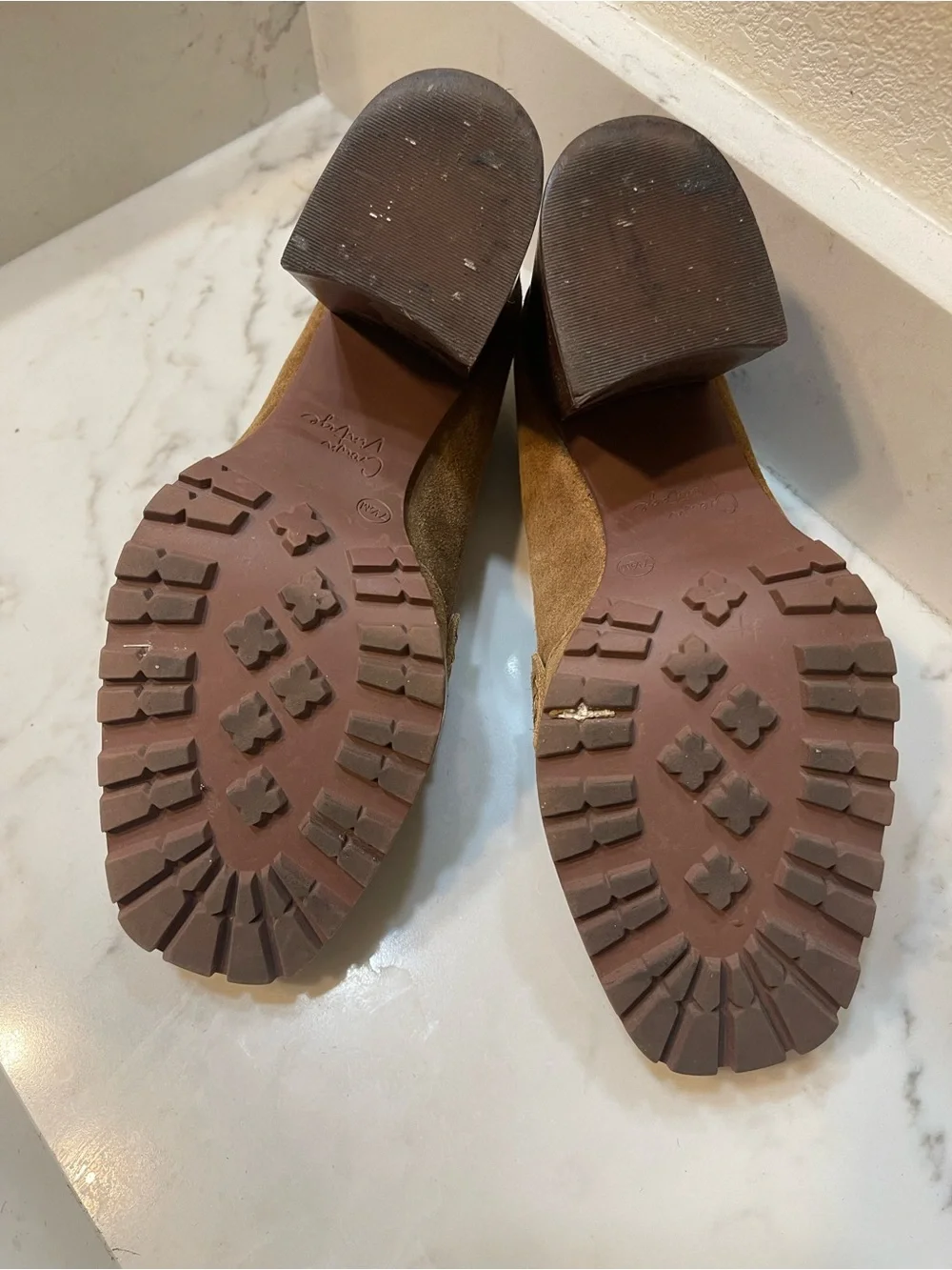 Crown Vintage Suede Loafers in Camel Brown
